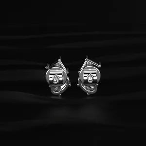 Princess and Oval Diamond <b>Stud</b> <b>Earrings</b> Classic Design Diamond <b>Earrings</b> Minimalist <b>Stud</b> <b>Earrings</b> at Affordable price with VVS-VS - Product Image 5