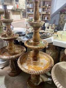 Elegante Fuente de Mármol Ónix de Tres Niveles, Decoración de Jardín Hecha a Mano, Fuente de Agua de Lujo para Patio - Product Image 4