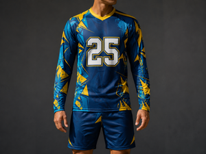 ชุดเสื้อเจอร์ซีย์โพลีเอสเตอร์แบบซับลิเมชั่นสั่งทำพิเศษ ชุดทีม น้ำหนักเบา สวมใส่สบาย ผ้าซับเหงื่อได้ดี สั่งทำโลโก้ด้านหน้าได้ - Product Image 1