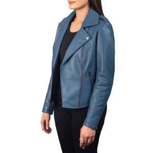 Chaqueta de Motociclista de Cuero Personalizada para Mujer, Diseño Elegante, Detalles Impermeables, Ropa Ecológica de Marca Privada - Product Image 5