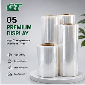 LLDPE Transparent Stretch Film 200m 50cm Moisture Proof Easy-to-Use Protective Soft Packaging <b>Pallets</b> for Many Products Casting - Product Image 2