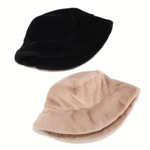 Winter New Solid Color Light Board Bucket Women's Japanese Style Fresh Simple Basin Outdoor <b>Warm</b> <b>Hat</b> - Product Image 3