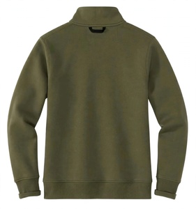 Sudadera Táctica Personalizada Verde Oliva con Cierre de Cremallera, Cuello Alto, Bolsillo Frontal, Forro Polar Grueso, Estilo Minimalista, Unisex, Venta al Por Mayor - Product Image 3