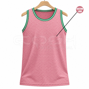 Camiseta de Baloncesto Rosa de Malla para Mujer, Cosh International Sorority Sisterhood, Cuello Redondo, Transpirable, con Logotipo Personalizado Sublimado - Product Image 1