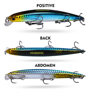 Señuelo duro tipo Minnow <span class=keywords><strong>de</strong></span> 12.5cm y 16g con anzuelo Blood Trough, señuelos artificiales para <span class=keywords><strong>peces</strong></span> depredadores <span class=keywords><strong>de</strong></span> agua dulce y salada. - Product Image 4