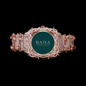 สายนาฬิกาข้อมือสแตนเลสสตีลสำหรับผู้ชาย Luxe ประดับเพชร ขนาด 20 มม. ลายพรางสีเขียวดำ พร้อมกลไกควอตซ์ ประดับมอยส์ซาไนต์และแซฟไฟร์ - Product Image 4