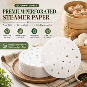 parchment <b>sheets</b> Food grade steaming paper Recycled pulp steamer liners <b>Bamboo</b> steamer paper liners - Product Image 4