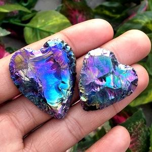 ชุดจี้หินคริสตัลรูปดาวพระจันทร์หัวใจเคลือบออบซิเดียนคุณภาพสูง หรูหรา สำหรับเด็ก - Product Image 5