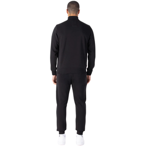 Men's Quarter <b>Zip</b> Fleece Tracksuit Set Stand Collar Pullover Tapered <b>Trousers</b> Modern Fit Minimal Athletic Activewear OEM Apparel - Product Image 3