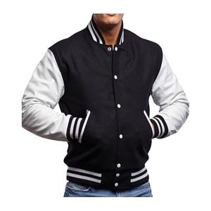 Varsity <b>Jacket</b> baseball Men Crafted With High Quality Fabric and Patchwork <b>Leather</b> Wear Plus Size Lettermen <b>Jacket</b> - Product Image 5