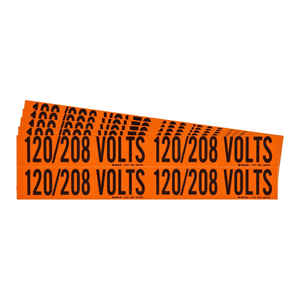 Etiquetas Autoadhesivas para Conductos de PVC Brady 120/208V, Resistentes al Calor, Duraderas, para Identificación de Cables Eléctricos - Product Image 3