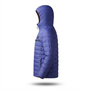 Chaqueta Acolchada de Poliéster Azul para Hombre, con Capucha, Resistente al Viento, Transpirable, de Secado Rápido, con Cierre de Cremallera, Ropa de Calle, Ropa de Invierno, Corte Regular - Product Image 3