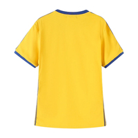 T-shirt SGRHO Premium Or Gaufré à Bordure Bleu Royal Manches Courtes Col Rond Texturé Style Sororité Universitaire Décontracté Mode Sport
