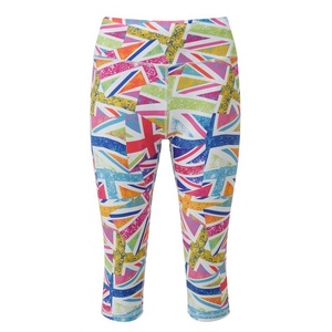 Pantalons de yoga et de fitness pour femmes - Leggings d'entraînement taille haute en spandex/polyester avec décoration en cristal, taille élastique, vêtements de sport - Product Image 1