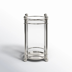 Minimalist Metal Frame <b>Hurricane</b> Lamp Cylindrical Pillar <b>Hurricane</b> <b>Lantern</b> Decorative Tabletop Glass Candle Stand for Decoration - Product Image 2