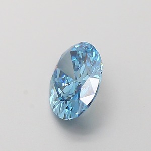 Diamant ovale bleu vif fantaisie de 1,01 carat, cultivé en laboratoire, certifié IGI, VS1, polissage excellent, pierre précieuse synthétique CVD pour bijoux fins - Product Image 3