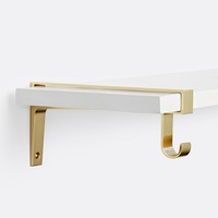 Support mural tendance en laiton pour étagère, support métallique durable pour table console, support de plante, décoration intérieure et extérieure