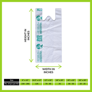 Biodegradable Compostable Eco-Friendly Shopping Grocery Bag Plant-Based (PBAT PLA) Flexo Printed Sustainable Disposable - Product Image 3