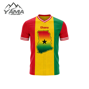 Jersey Sepak Bola Tim Nasional Ghana 2026 Kustom Kualitas Thailand Sublimasi OEM Pemasok Seragam Sepak Bola Grosir - Product Image 1