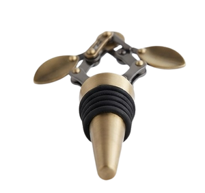 Bouchon de bouteille en argent de style personnalisé, bouchon de vin et de champagne en acier inoxydable, bouchon de bouteille artisanal en métal - Product Image 3