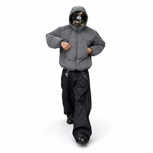 Custom Oversized Hooded <b>Puffer</b> <b>Jacket</b> OEM Private Label Winter Streetwear Bubble <b>Jacket</b> Manufacturer - Product Image 2