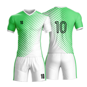 Conjunto de Camiseta de Fútbol Unisex Azul y Blanco a Rayas de Manga Corta con Cuello Redondo, Absorbente de Humedad, Corte Regular, para Todas las Temporadas, con Nombre del Jugador - Product Image 2