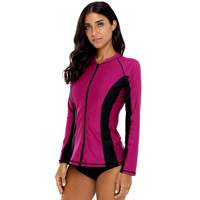 Rash Guard Wanita BJJ MMA Jiu Jitsu Anti-Bakteri UPF50 Ramah Lingkungan Bahan Nylon Bernapas Desain Sublimasi Elastis