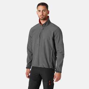 Veste en polaire grise pour homme, col montant, fermeture éclair, couleur unie, style décontracté, vêtement d'automne, matière polyester, coupe classique - Product Image 1