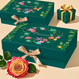 Boîte cadeau magnétique rigide de luxe personnalisée TH CBB-554 avec matériaux recyclés, finition premium, design réutilisable - Product Image 1