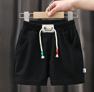 Shorts décontractés 100 % coton pour garçons, taille élastique, motif dessin animé élégant, idéal pour la plage - Product Image 5