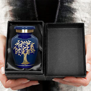 Urna Pequeña Azul Árbol de la Vida para Cenizas Humanas, Mini Urnas Conmemorativas que Crean un Lugar de Descanso Cálido para su Ser Querido - Product Image 2