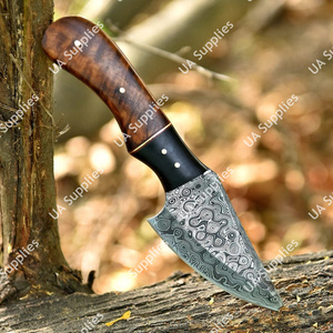 Cuchillo de Supervivencia Táctico de 8 Pulgadas, Forjado a Mano, Hoja de Acero de Damasco de 3 Pulgadas, Afilada como una Navaja, Estilo Gota de Lluvia, Mango de Madera, para Caza, Camping y Uso Diario - Product Image 4