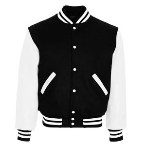 Chaqueta Varsity de Invierno de Doble Botonadura, Ecológica, de Lona y Piel de Vaca con Plumas, Diferentes Colores, Hecha en Pakistán, Venta al Por Mayor, Nueva Llegada - Product Image 4