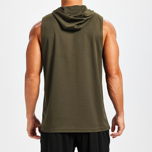 Latest Fashion <b>Men</b> Gym <b>Sleeveless</b> Hoodies High Quality 100% Cotton Regular Custom Design High Quality Summer <b>Men</b> Hoodie - Product Image 4