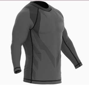 <b>Mens</b> <b>Compression</b> Breathable Quick Dry Long Sleeve Customizable Rash Guard <b>Shirt</b> Training Top <b>for</b> MMA Gym Workout - Product Image 3