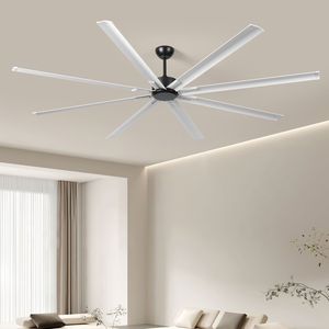 Ventilatore da Soffitto Reversibile da 96 Pollici con Motore DC, 8 Pale in Alluminio a Doppio Strato, 6 Velocità Silenziose, Luce e Telecomando Inclusi - Product Image 4