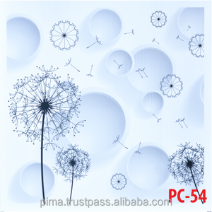 Decorative <b>Waterproof</b> PVC Suspended Ceiling Panel Artistic Pattern Glossy Surface Film Laminated Interior Board for Bathroom - Product Image 4