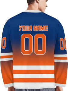 เสื้อฮอกกี้น้ำแข็งพรีเมียมขายส่ง แบบ OEM ออกแบบลายพิมพ์แบบ Sublimation ชุดทีมสั่งทำพิเศษ ผ้าแห้งเร็ว รุ่นโปร คุณภาพทนทาน - Product Image 3