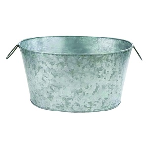 ถังแช่ไวน์โลหะทรงรีสำหรับปาร์ตี้ถังน้ำแข็งอ่างเครื่องดื่มกัลวาไนซ์ปาร์ตี้พร้อมที่จับ - Product Image 1