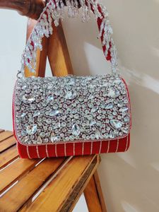 Designer Handcrafted Seed <b>Bead</b> Embroidery Crossbody Handbag Stylish Women's Adjustable Strap <b>Large</b> Capacity Waterproof - Product Image 3