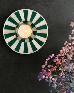 ILAHI's Floral Mop Inlay Bone Tea Light Holder Handmade Eco-Friendly 2-color Printed Round Table <b>Pad</b> for Home <b>Bar</b> Hotel - Product Image 4