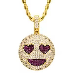 Colgante de Diamantes Premium Estilo Hip Hop, Chapado en Oro Blanco sobre Plata, con Diseño de Piedras Brillantes, para Hombres y Mujeres, a la Moda - Product Image 4