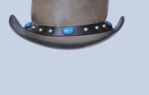Chapeau de cowboy vintage en cuir véritable, style western, pour ranch, équitation, rodéo, extérieur, mode, à large bord, qualité supérieure - Product Image 2