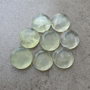 Pierre précieuse de préhnite facettée de forme ronde calibrée |   Pierre cabochon naturelle verte en vrac pour la fabrication de bijoux, tailles personnalisées disponibles - Product Image 6