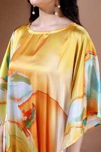 Hot Sale Designer Turkish Style <b>Kaftan</b> Kurta Women Polyester Handmade Batwing Sleeves Regular Fit Flared Hem Breathable Ramadan - Product Image 2