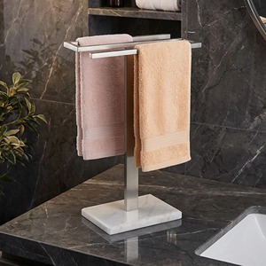 Moderno Gancho de Toalla Metálico de Pared, de Una Sola Capa, Resistente al Óxido, Soporte de Almacenamiento para Baño, Acabado Dorado Cepillado - Product Image 4