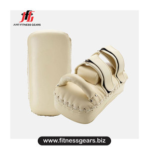 JUST FITNESS GEARS Leather Thai Pad with Velcro Closure for Martial Arts Training - Product Image 1