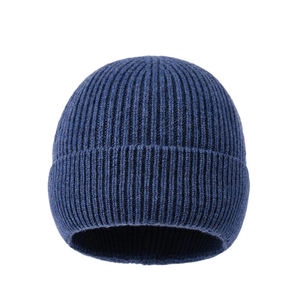 Bonnet personnalisé à coupe ajustée pour les marques de streetwear, en tricot côtelé avec revers, logo personnalisé, marque privée, vente en gros d'usine - Product Image 1