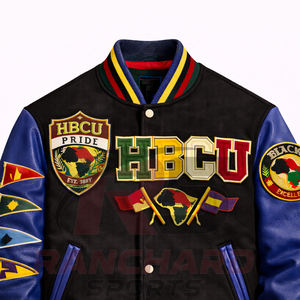 Chaqueta ligera para hombre estilo HBCU, cómoda y personalizada, chaqueta universitaria, chaqueta de colegio, chaqueta varsity hecha a medida. - Product Image 3