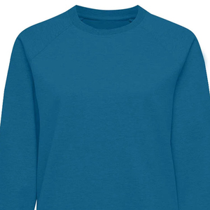 Crew Neck <b>Pullover</b> Sweatshirt Solid Color Knitted Regular Fit Unisex Casual Wear Autumn Blue Long Sleeve - Product Image 4